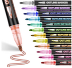 OUTLINE PEN - 12 GEL PENS