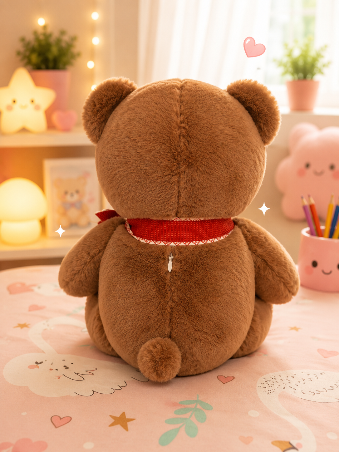 Brown Teddy Bear with Bow
