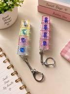 4-Button Multicolor LED Light Keychain – Click Sound Fidget Toy & Portable Mini Light
