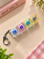 4-Button Multicolor LED Light Keychain – Click Sound Fidget Toy & Portable Mini Light