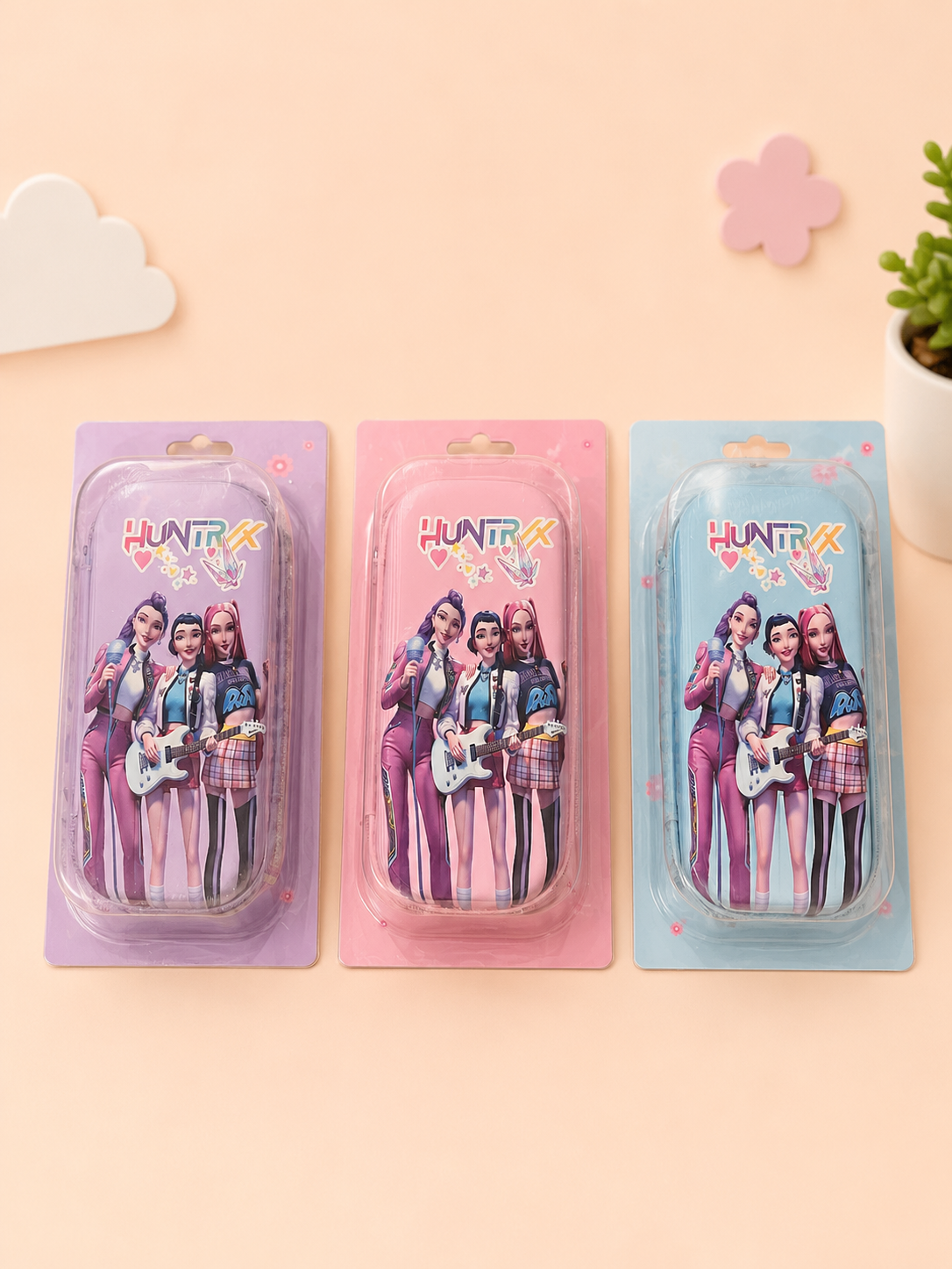 KPOP Huntrix Hard Shell Pencil Case - 4 x 9 Inches