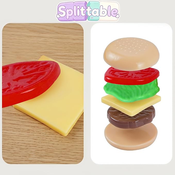NeeDoh Nice Cube Burger Squishy – Deconstructed Burger Toy Secondary image