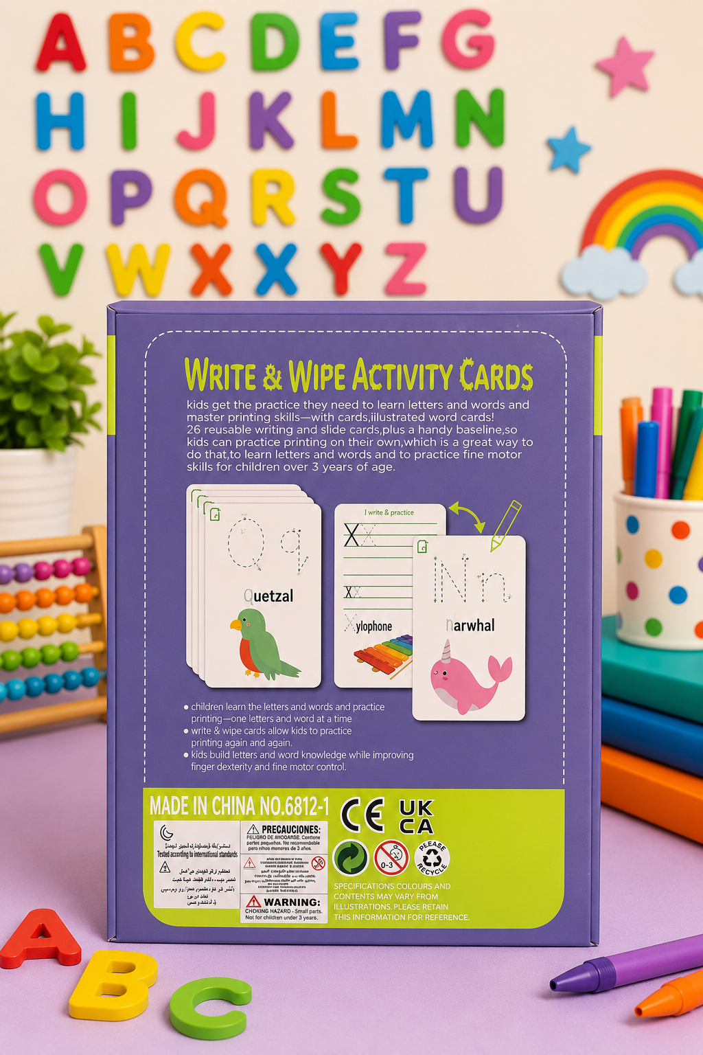ABC WRITE AND WIPE ACTIVITY CARDS