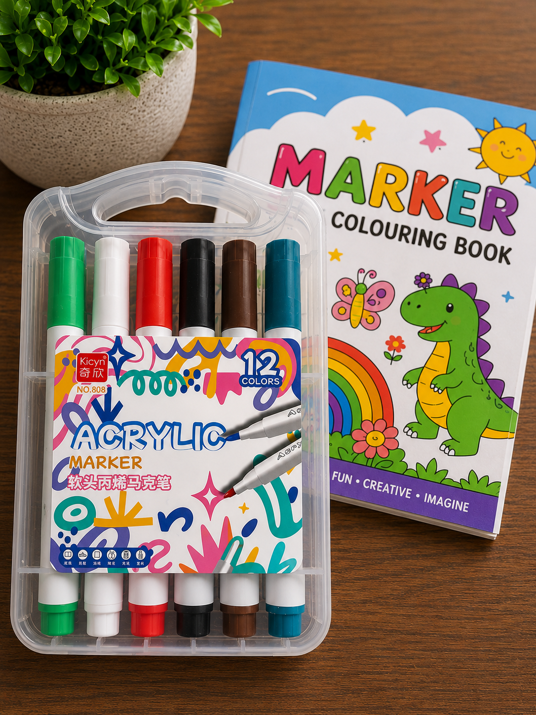 ACRYLIC MARKER -12 COLORS