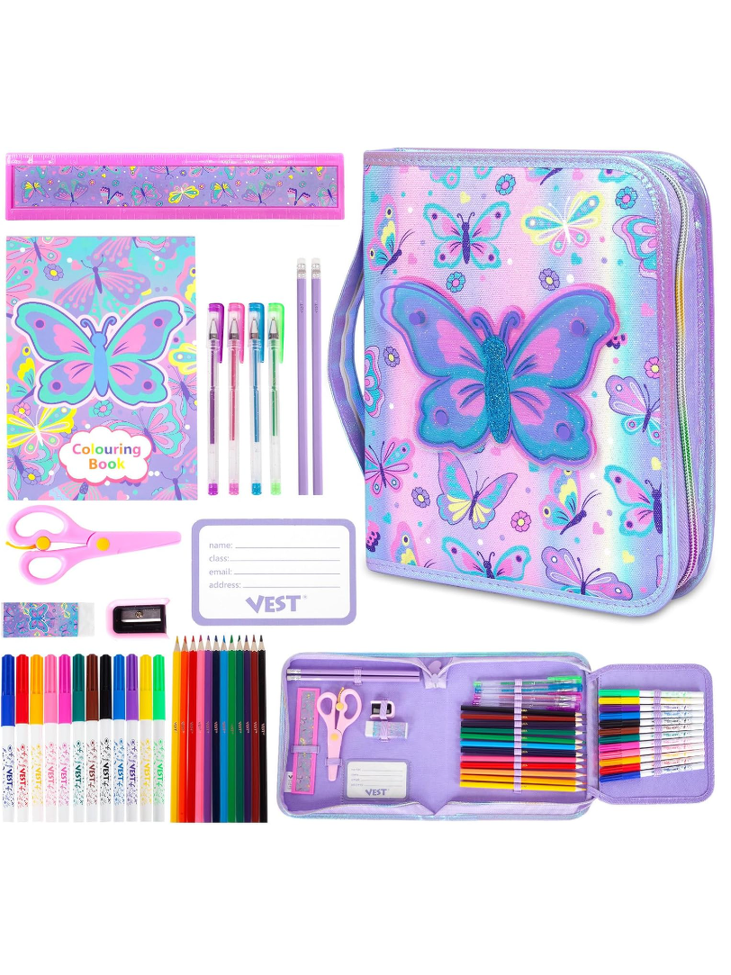 VEST Butterfly Arts Coloring Set Main image