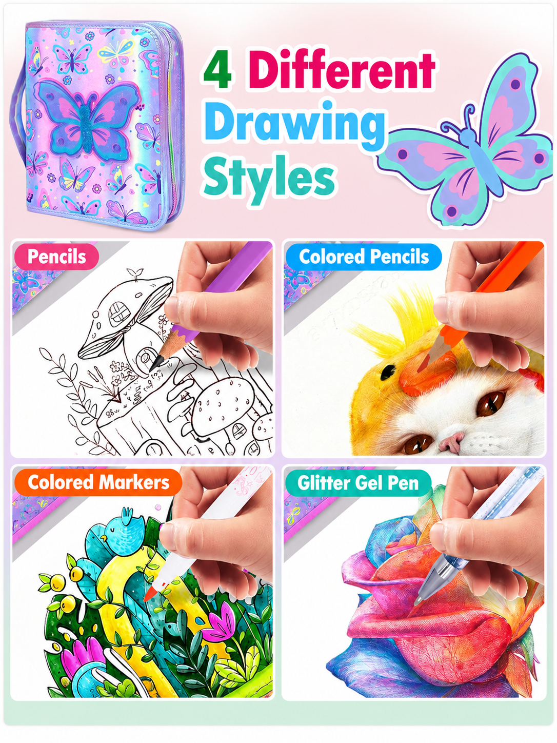 VEST Butterfly Arts Coloring Set