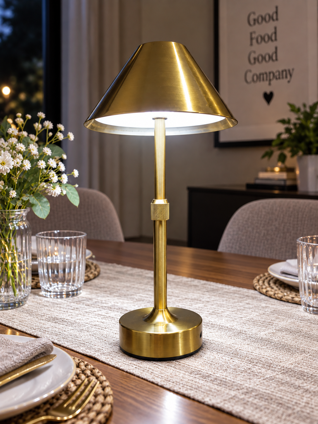 Adjustable LED Table Lamp – 3 Light Shades with Touch Control