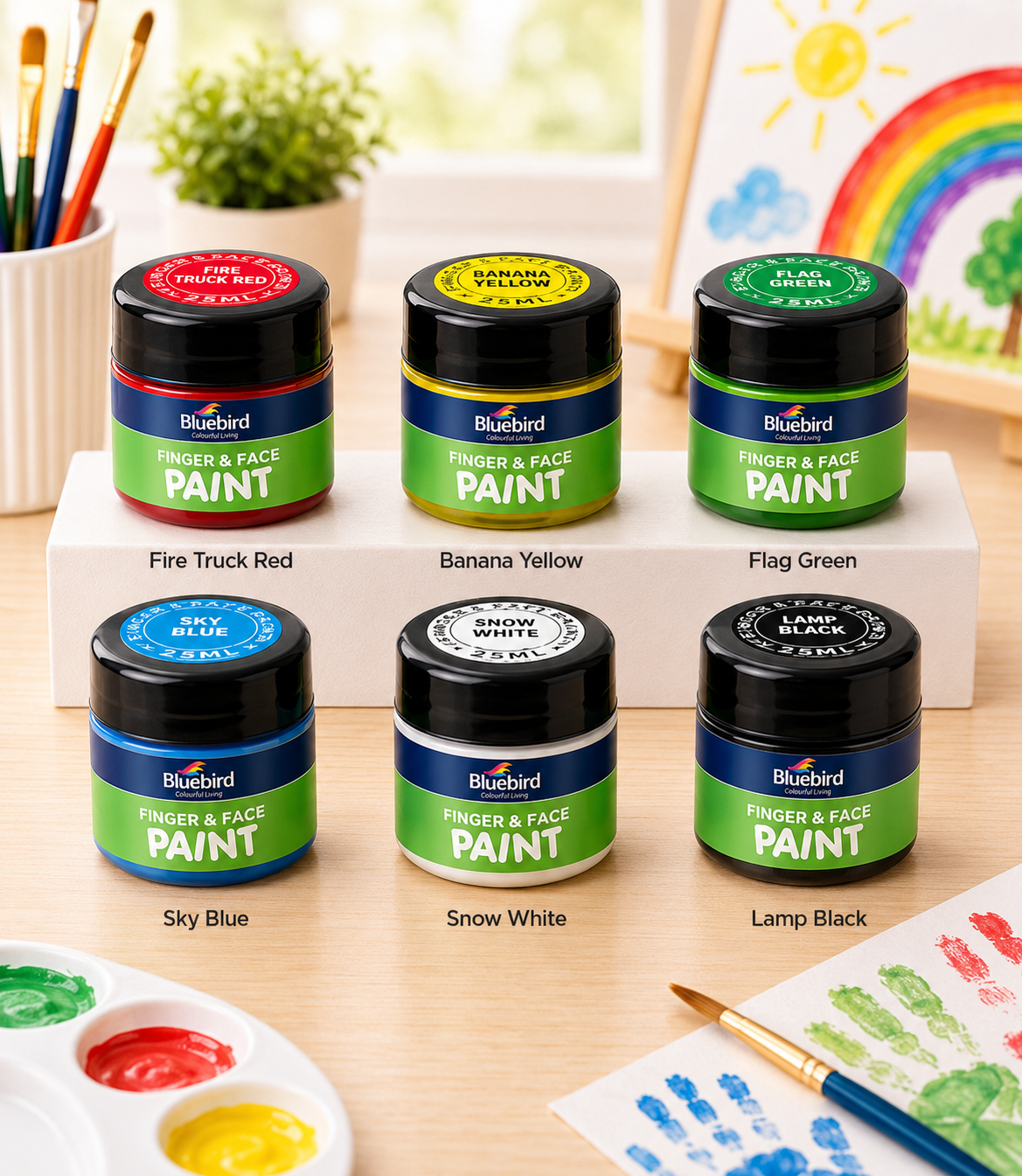 BLUEBIRD FINGER AND FACE PAINT 6X25ML