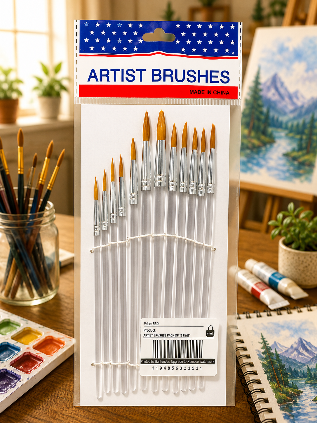 ARTIST BRUSHES - 12 PCS