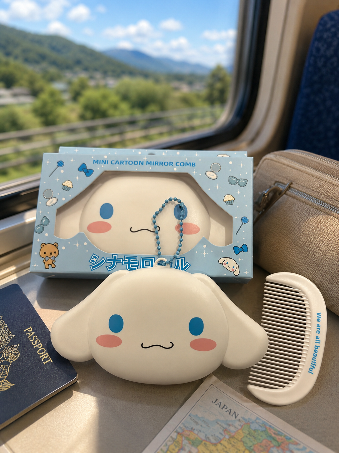 POCKET MIRROR AND COMB - CINNAMOROLL