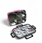 Smiggle x Hello Kitty Stainless Steel Bento Lunch Box – 3 Compartments (750ml)