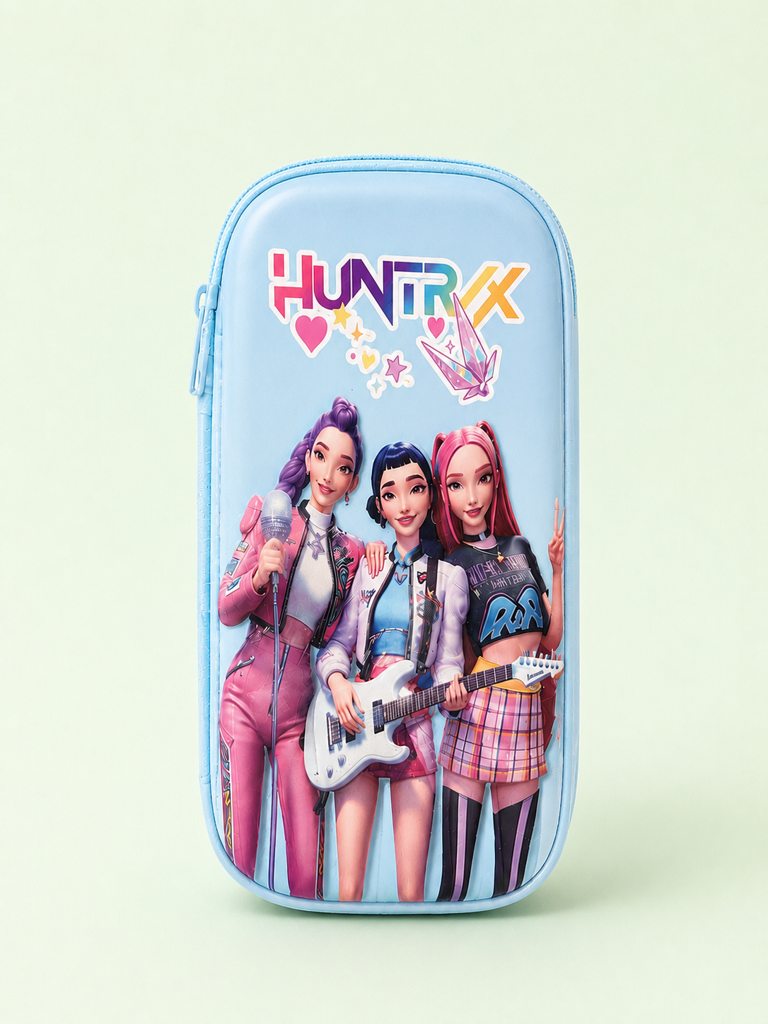 K-POP Huntrix Hard Shell Pencil Case - 4 x9 Blue