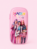 K-POP Huntrix Hard Shell Pencil Case - 4 x9 Pink