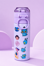 KPOP Huntrix 2 in 1 Stainless Steel Water Bottle – 500ml - Purple