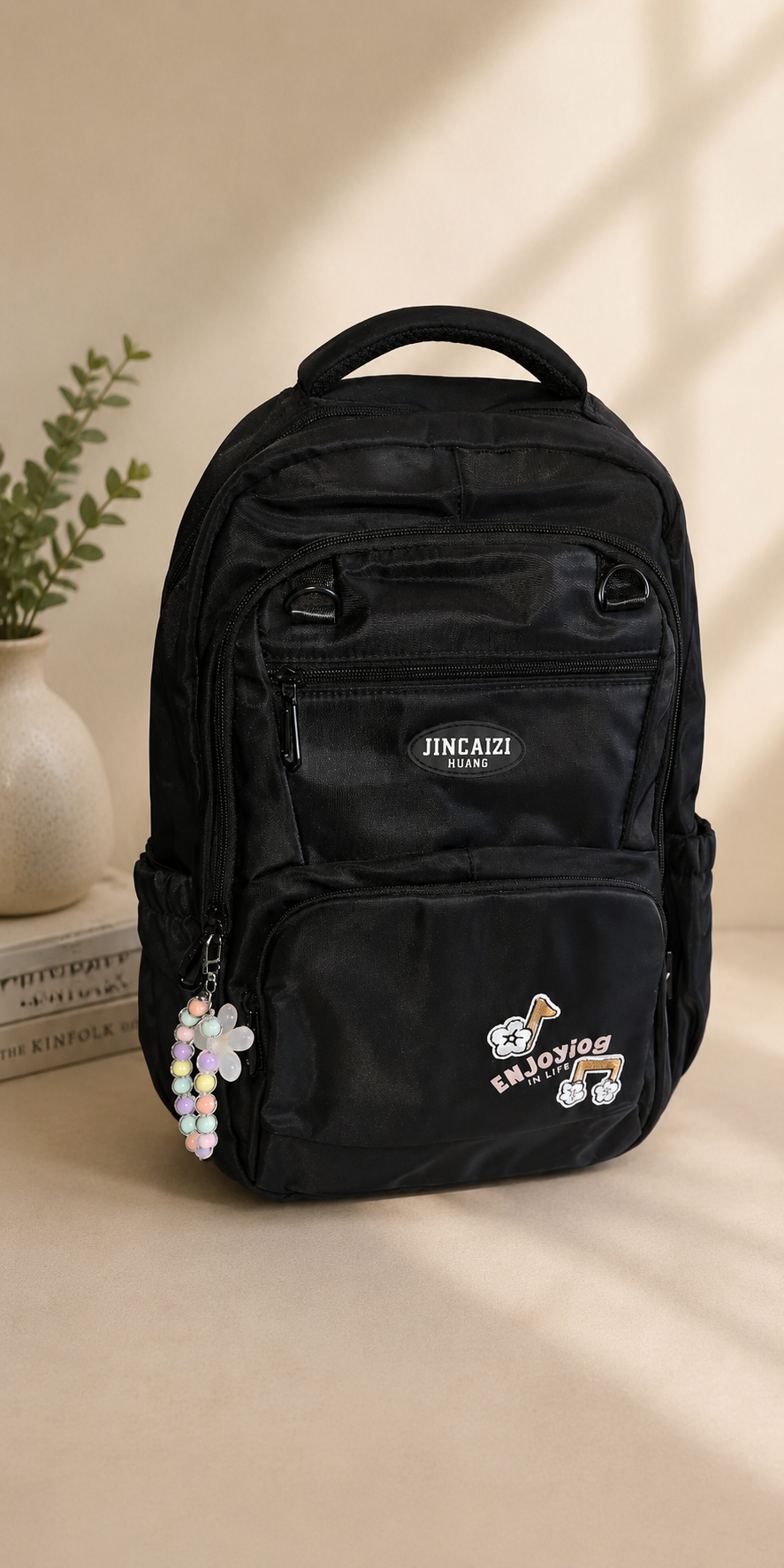 SCHOOL BAG 9593 COLOR BEADS (JZ) BLACK Main image