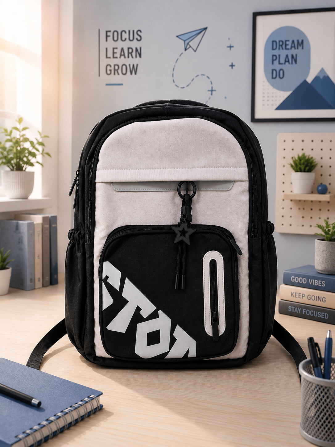 COLLEGE BAG 8728 BLACK