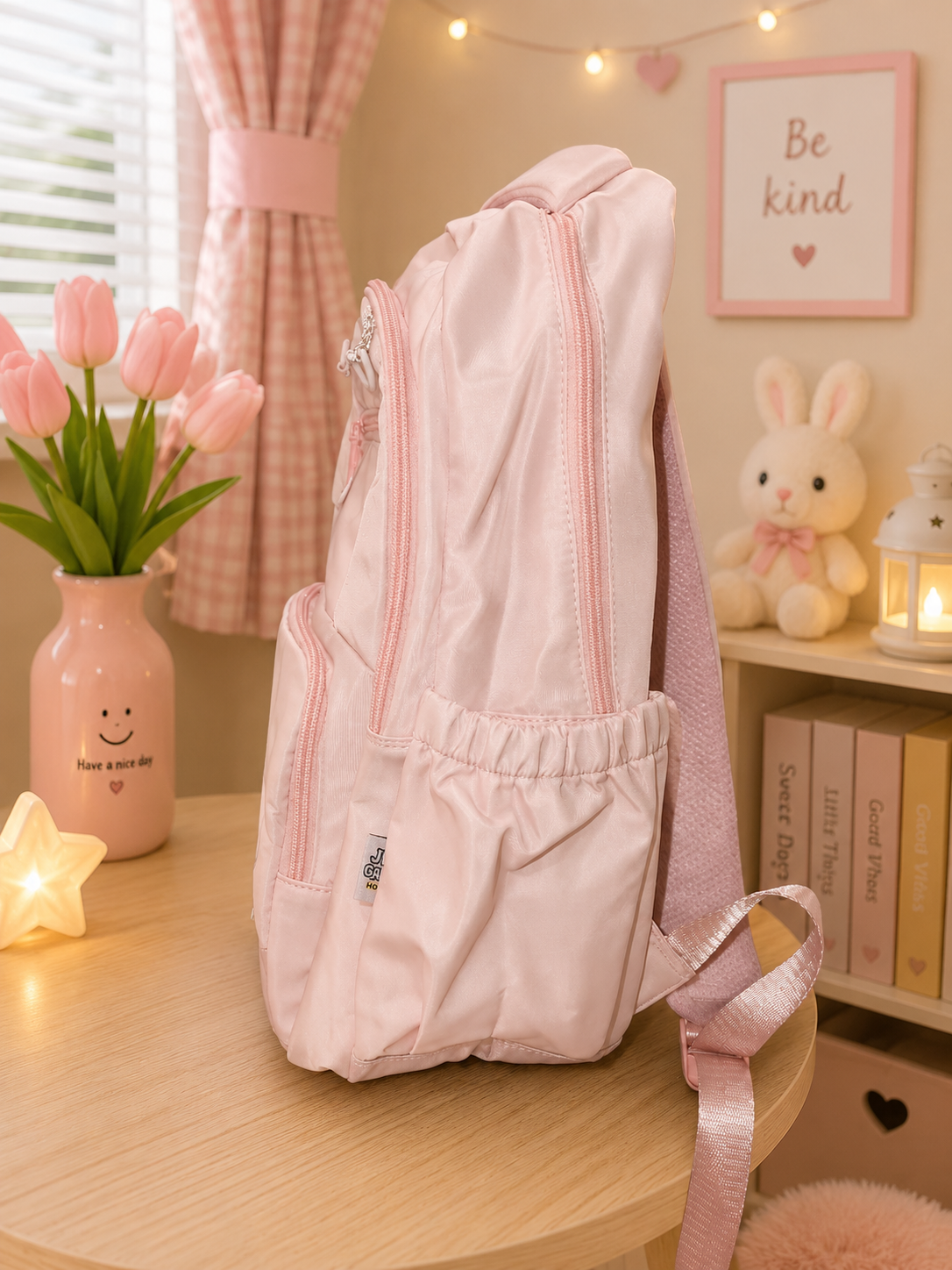 SCHOOL BAG 9593 COLOR BEADS (JZ) PINK