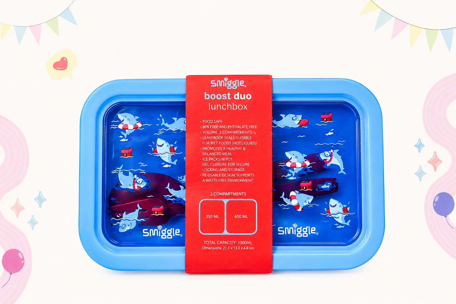 LUNCH BOX PLASTIC SHARK