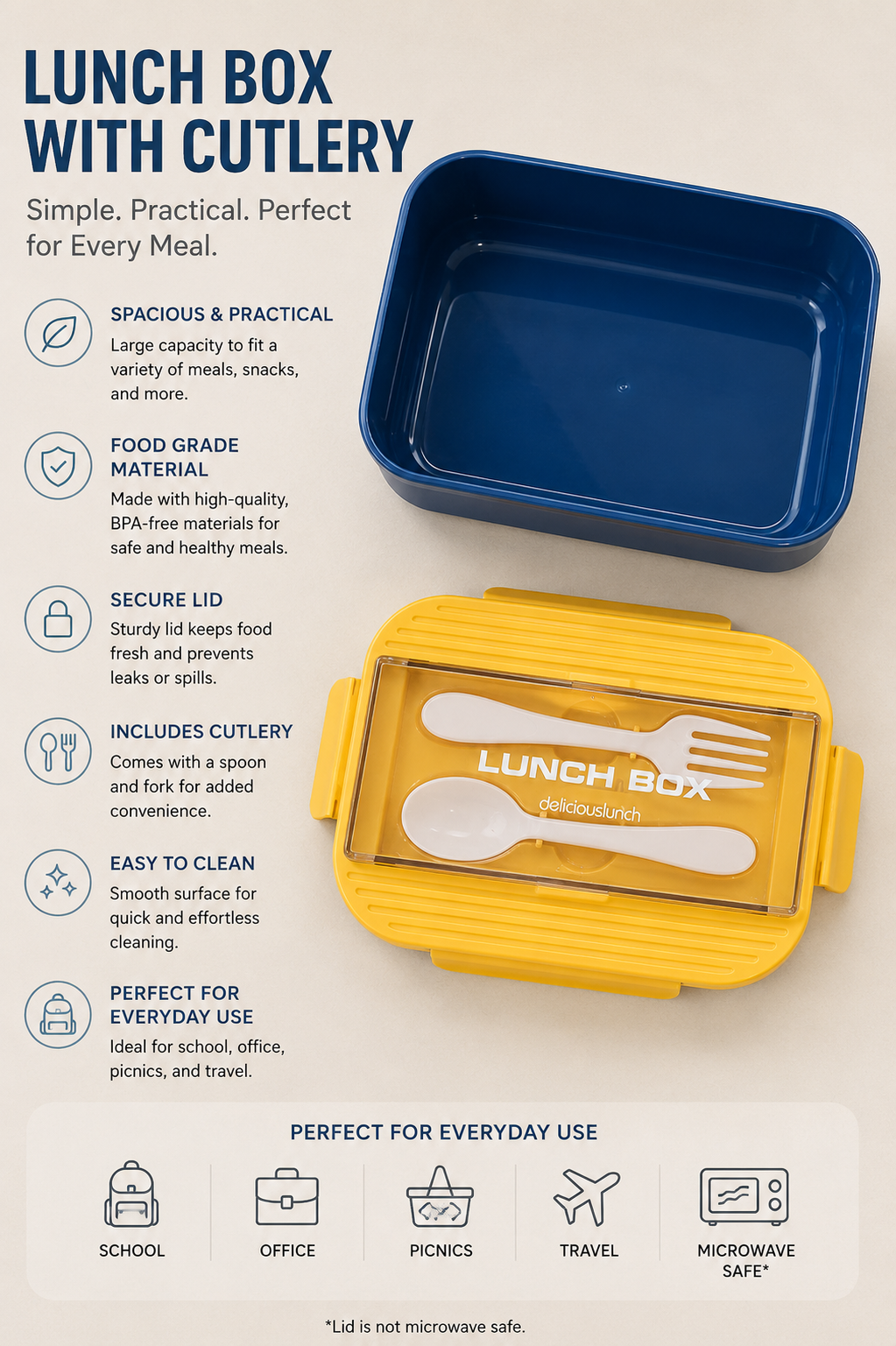 LUNCH BOX WITH CUTLERY
