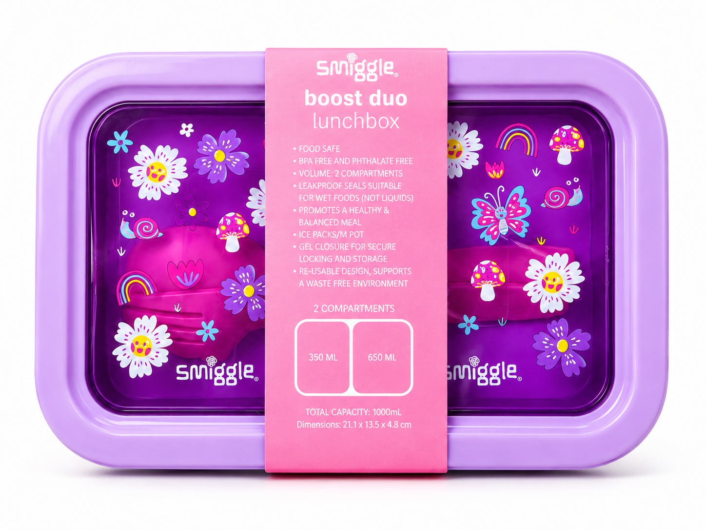 LUNCH BOX PLASTIC 2006A FLORAL
