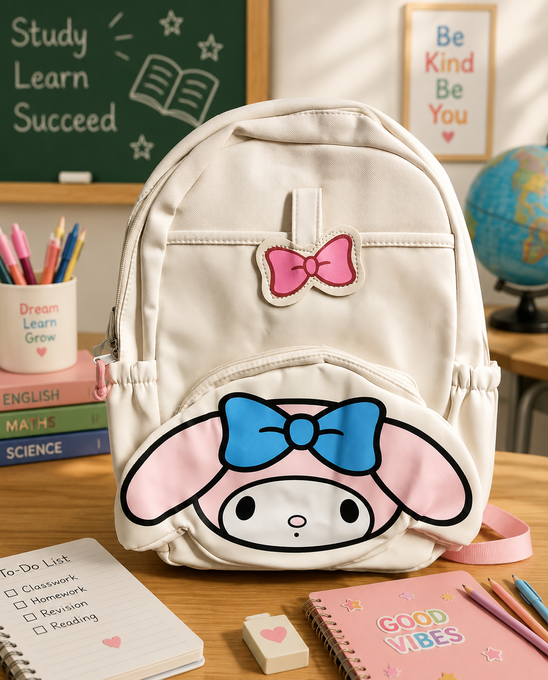 SCHOOL BAG - MY MELODY OFFWHITE (15 inch)
