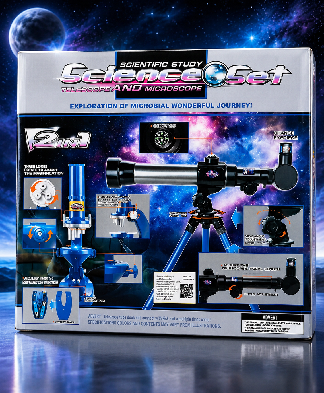 STEM SCIENCE SET - TELESCOPE AND MICROSCOPE
