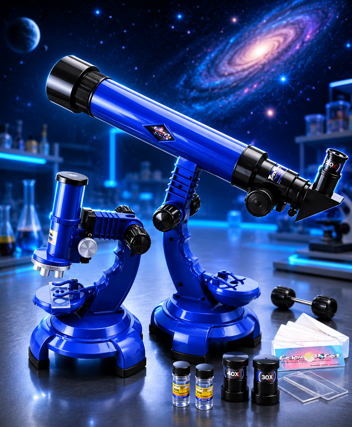 STEM SCIENCE SET - TELESCOPE AND MICROSCOPE