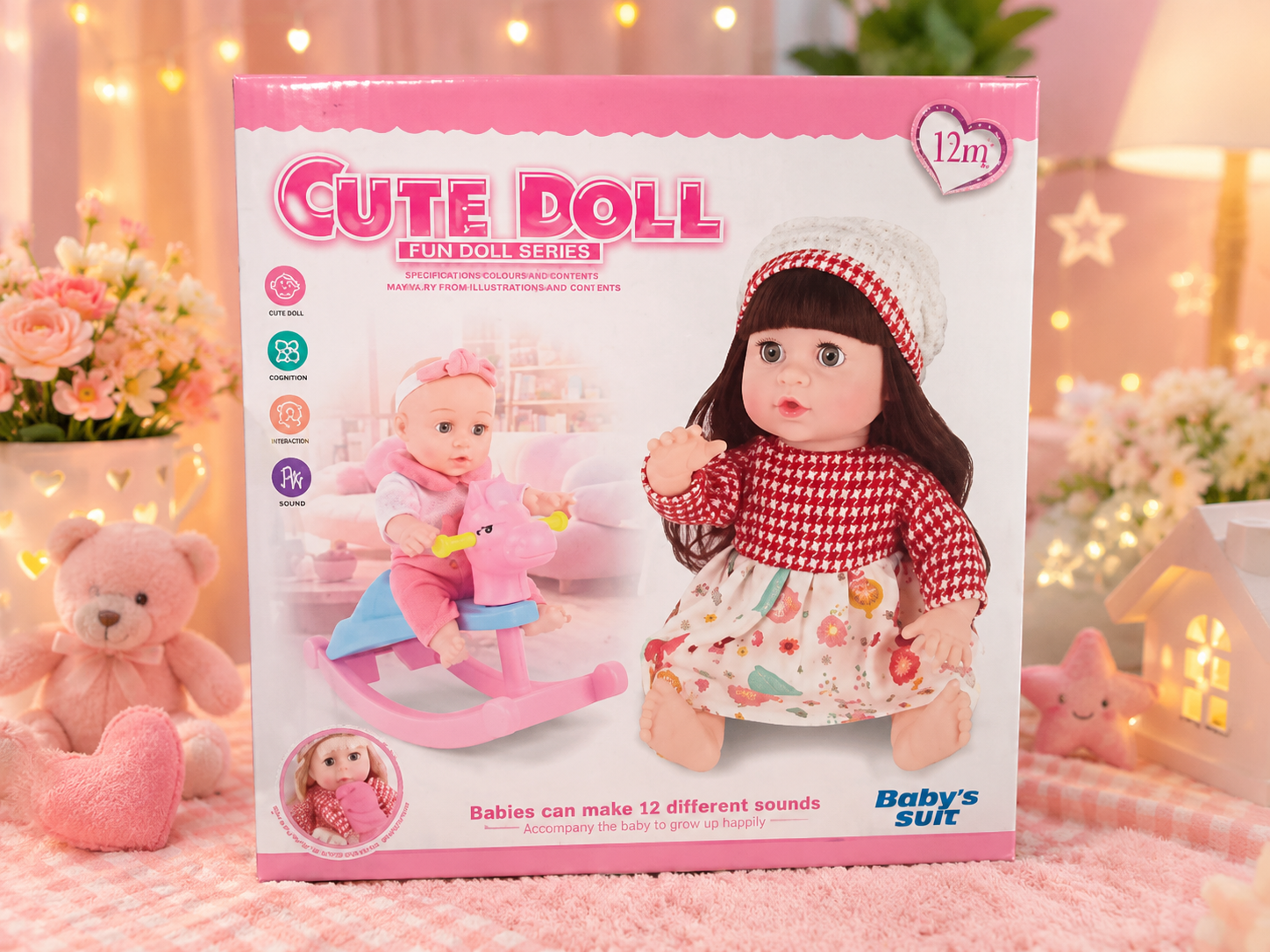 CUTE DOLL ROCKING HORSE