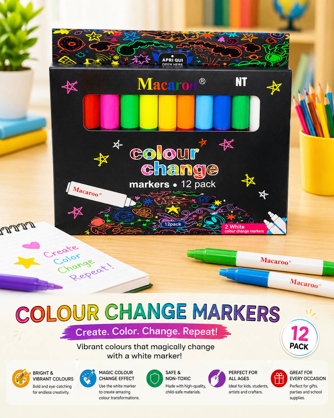 MACARON COLOR CHANGING MARKERS