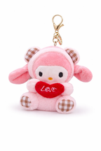Sanrio Plush Love Heart Keychain