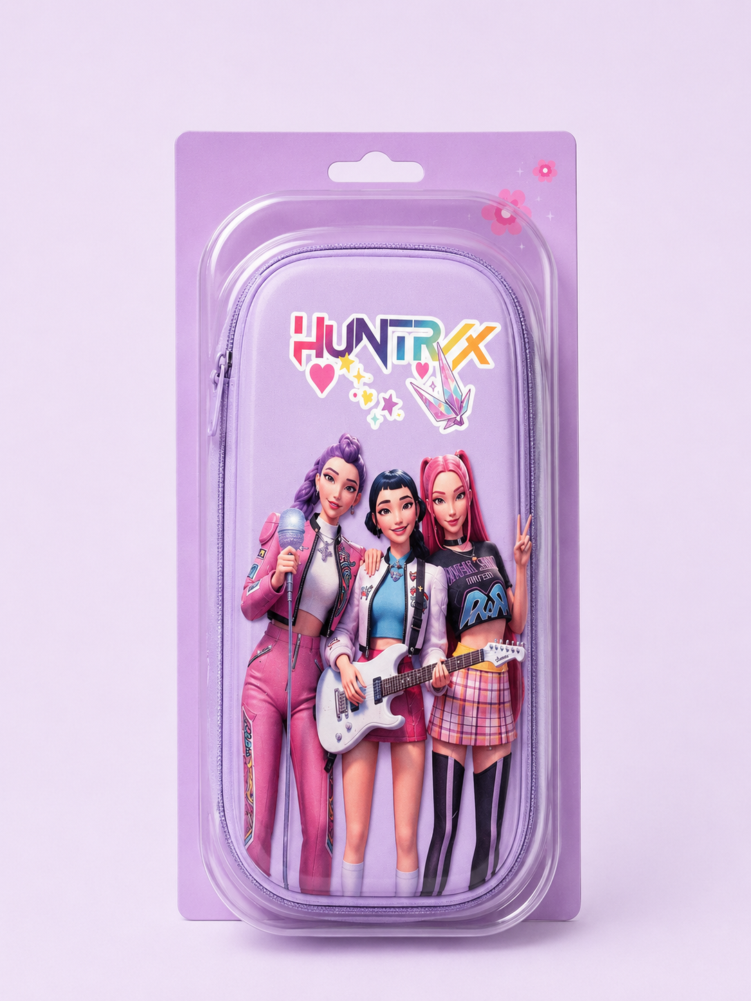 KPOP Huntrix Hard Shell Pencil Case - 4 x 9 Inches