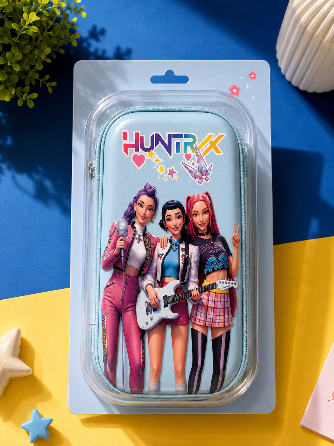 K-POP Huntrix Hard Shell Pencil Case - 6 x 8 inches