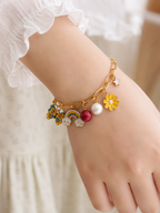 Butterfly & Rainbow Charm Bracelet