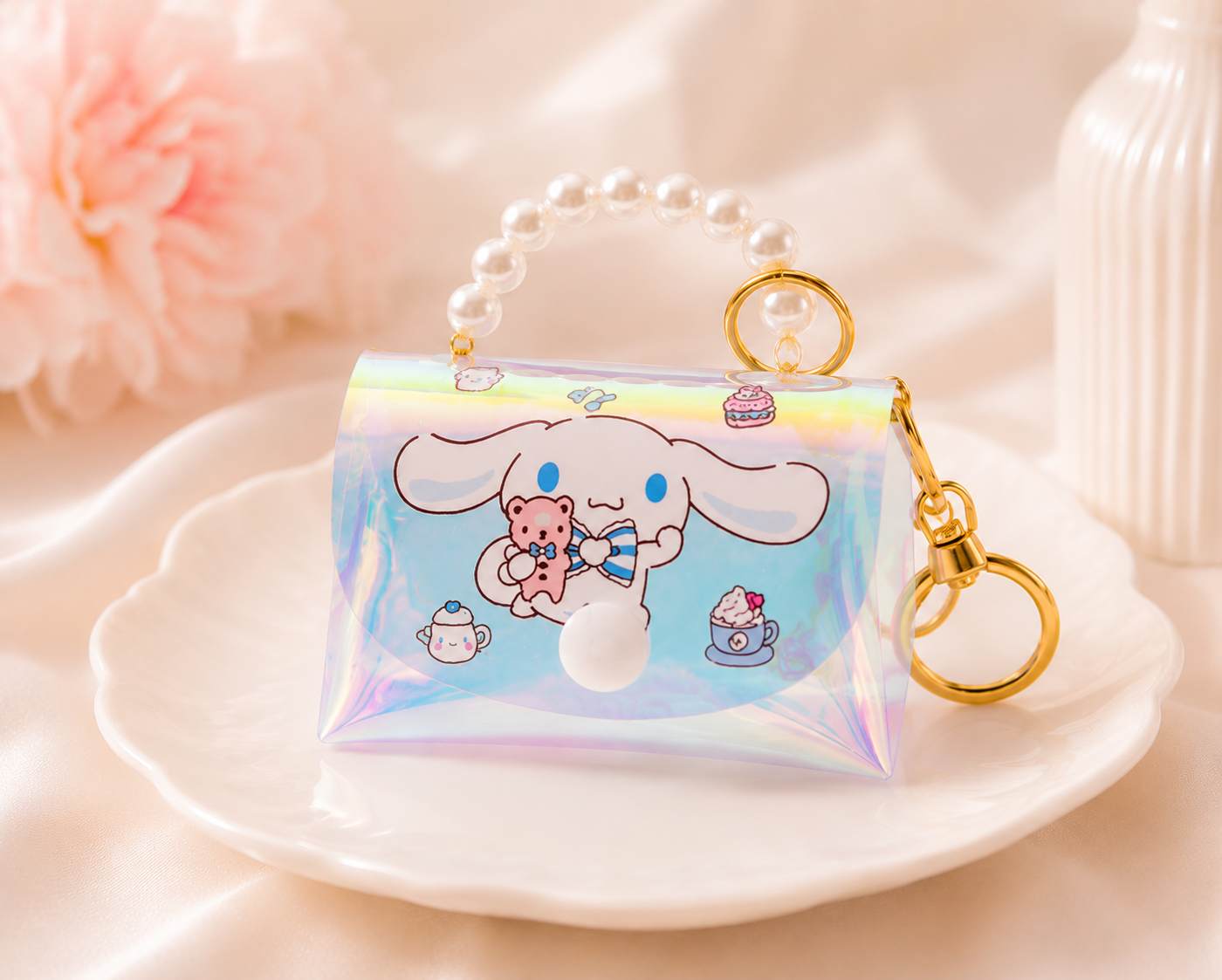 Pochacco Holographic Mini Coin Pouch Keychain