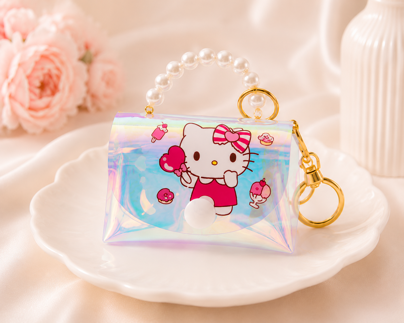 Pochacco Holographic Mini Coin Pouch Keychain