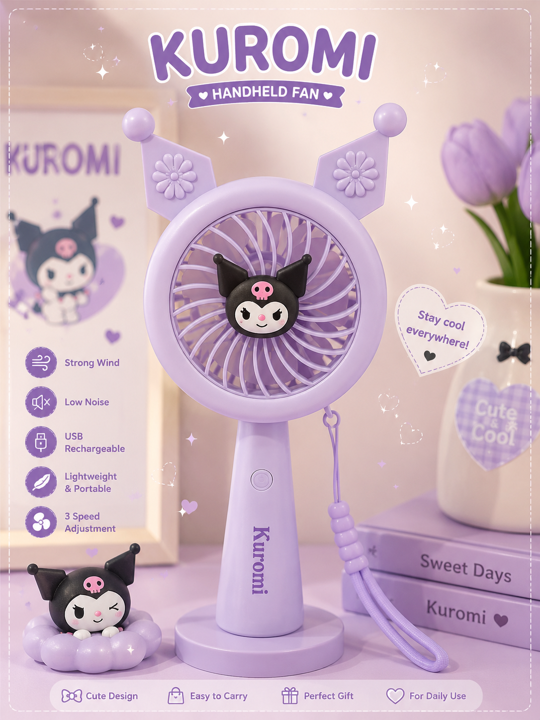 Electric Fan kuromi 677-79