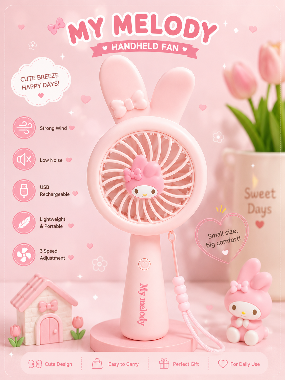 Electric Fan kuromi 677-79