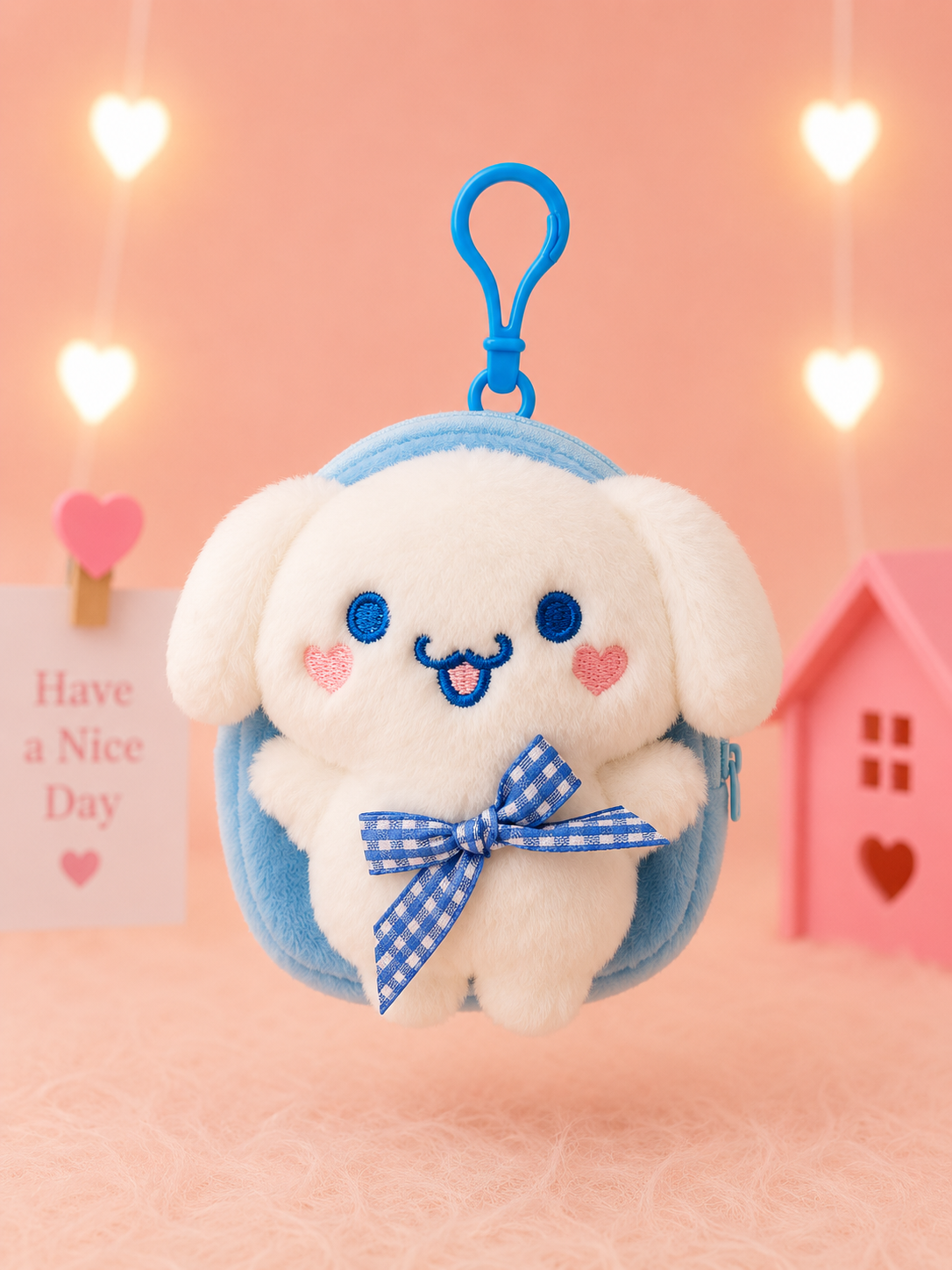 SANRIO VELVET POUCH KEYCHAIN