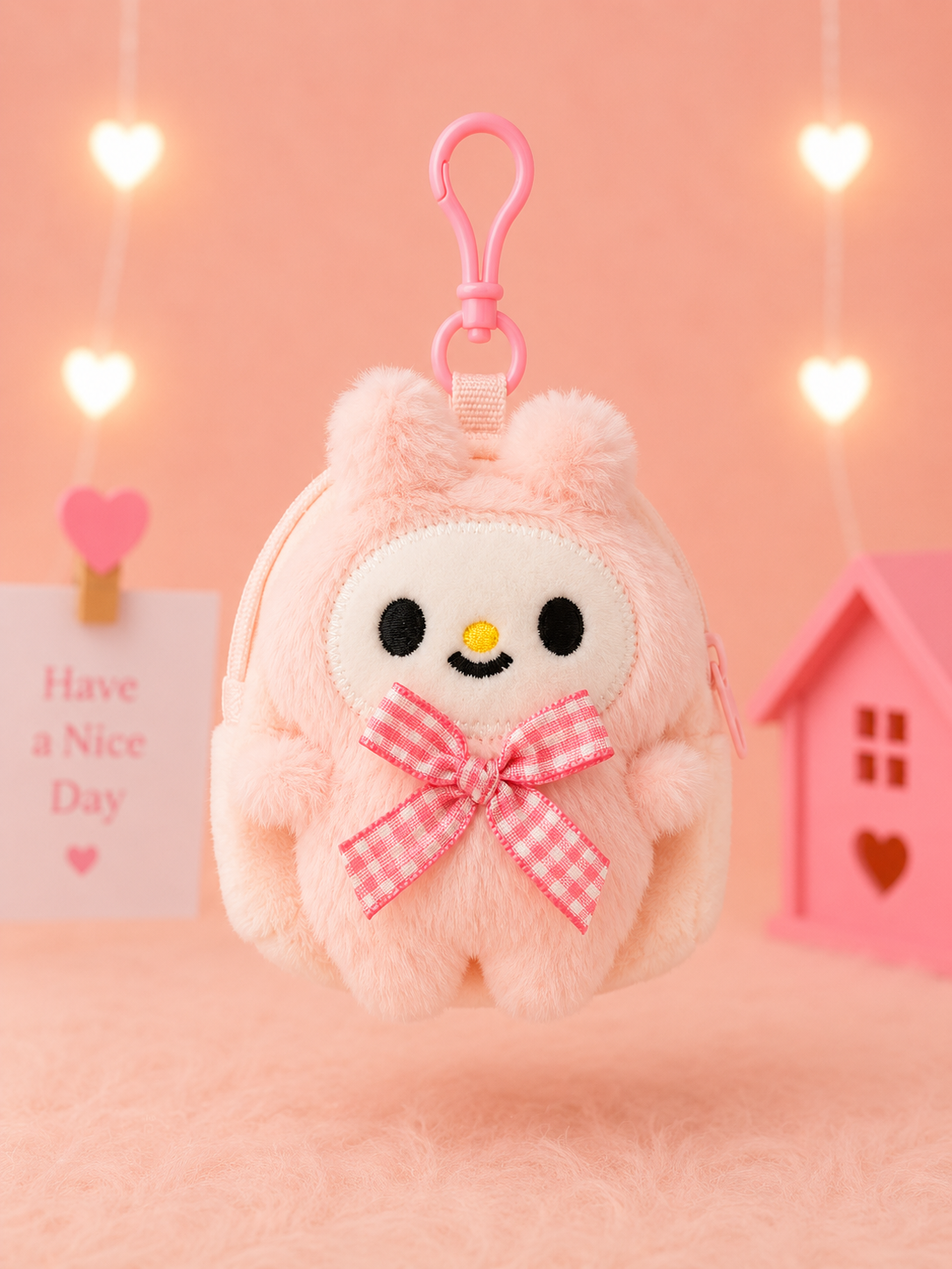 SANRIO VELVET POUCH KEYCHAIN
