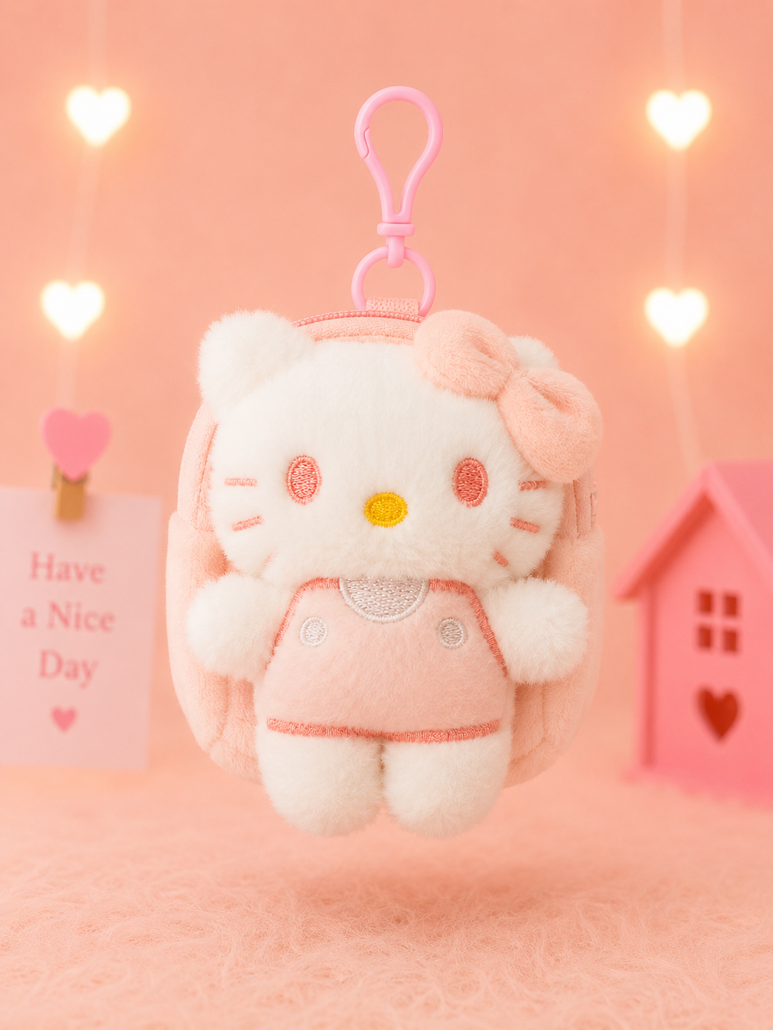 SANRIO VELVET POUCH KEYCHAIN
