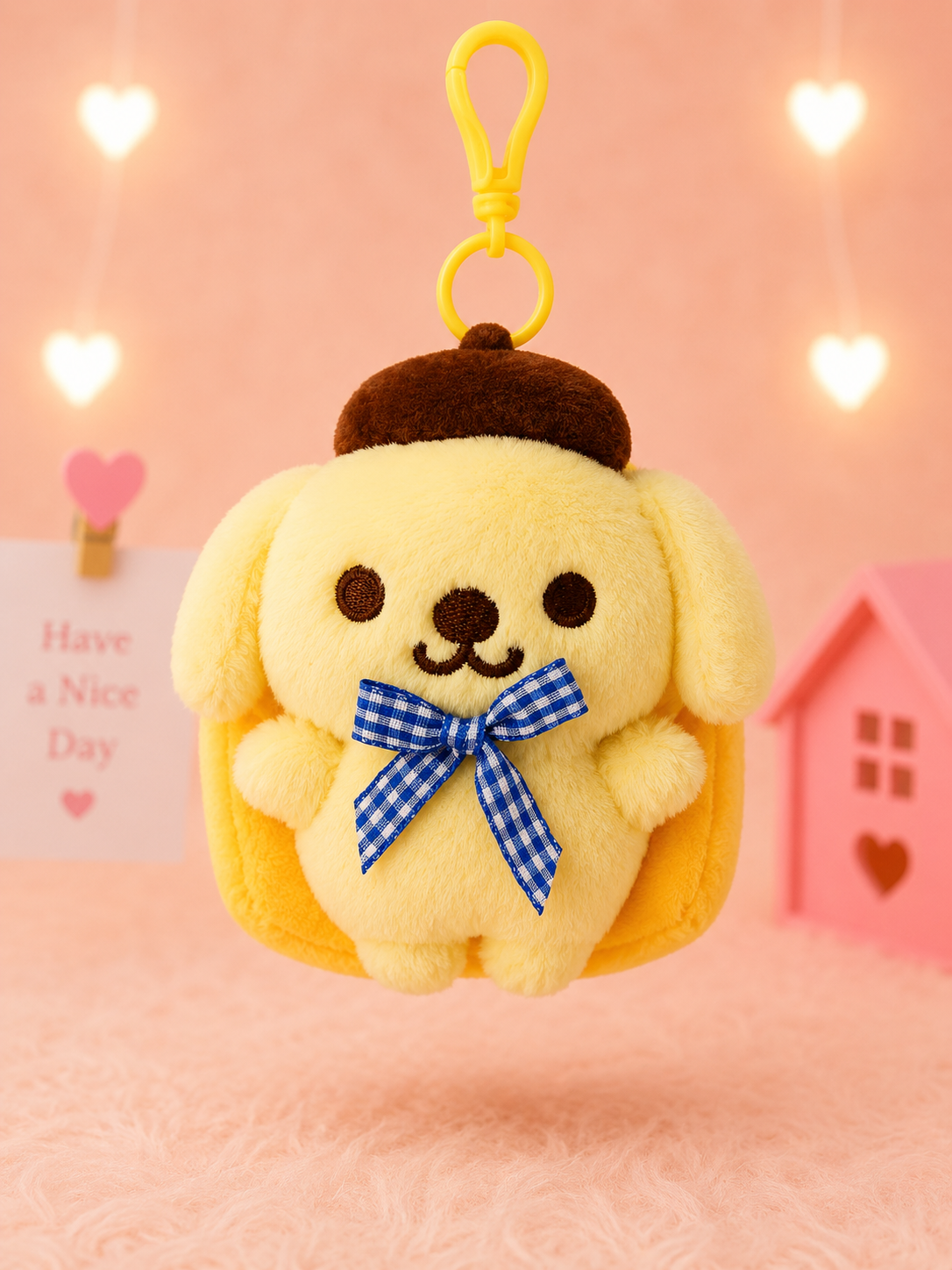 SANRIO VELVET POUCH KEYCHAIN