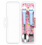 Kids Character Spoon & Fork Set with Storage Case