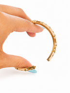 Enamel Floral Stainless Steel Bangles