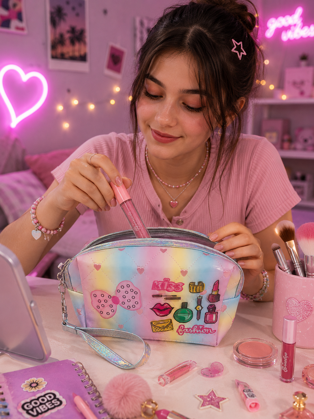 MULTI COLOR MAKEUP POUCHES