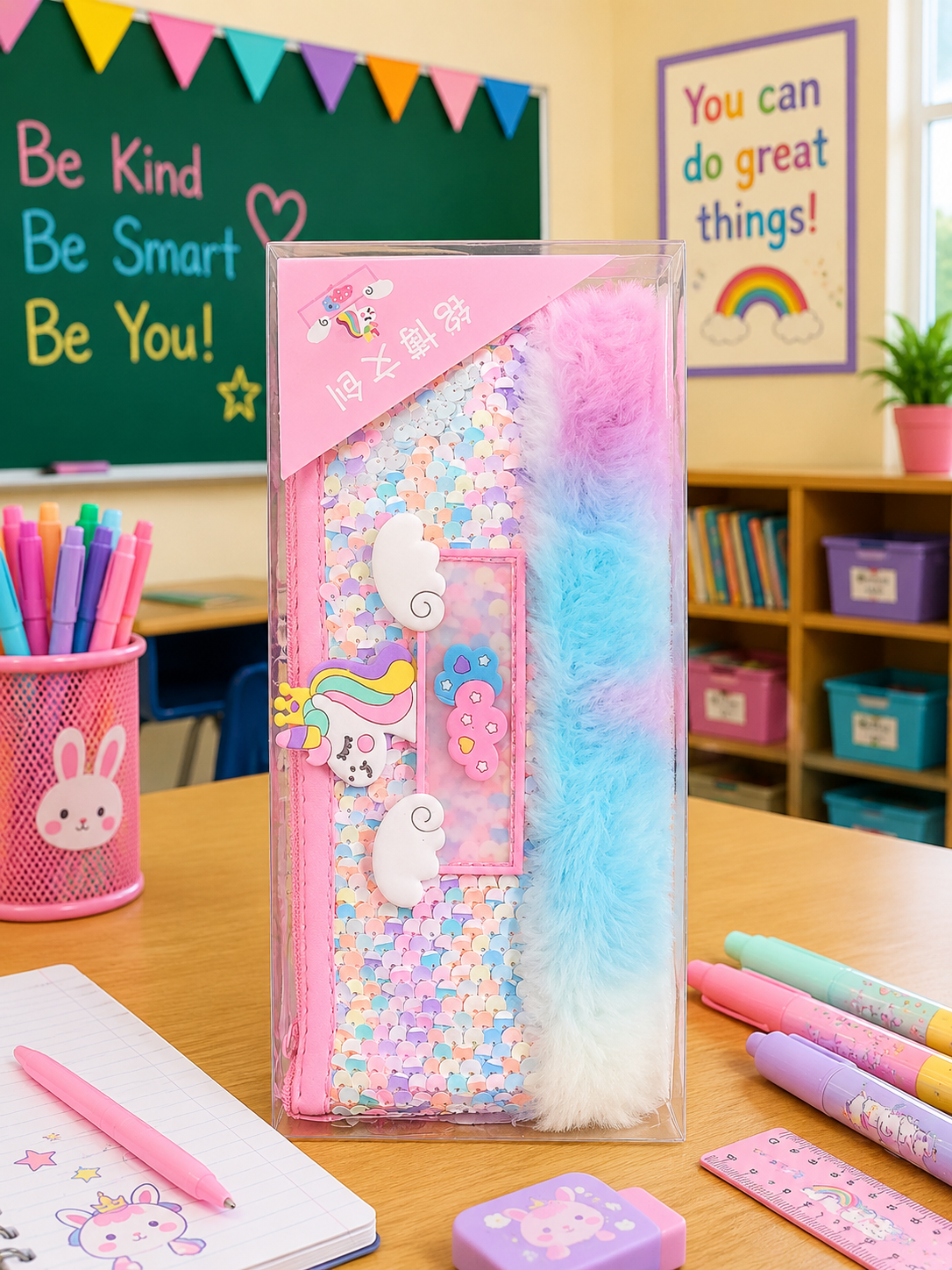 UNICORN PLUSH PENCIL CASE