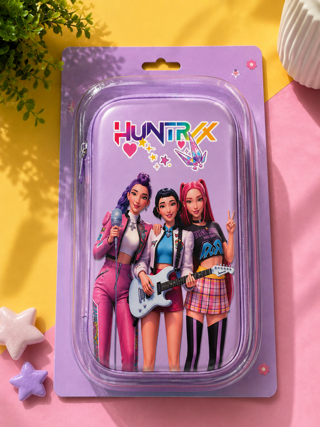 K-POP Huntrix Hard Shell Pencil Case - 6 x 8 inches