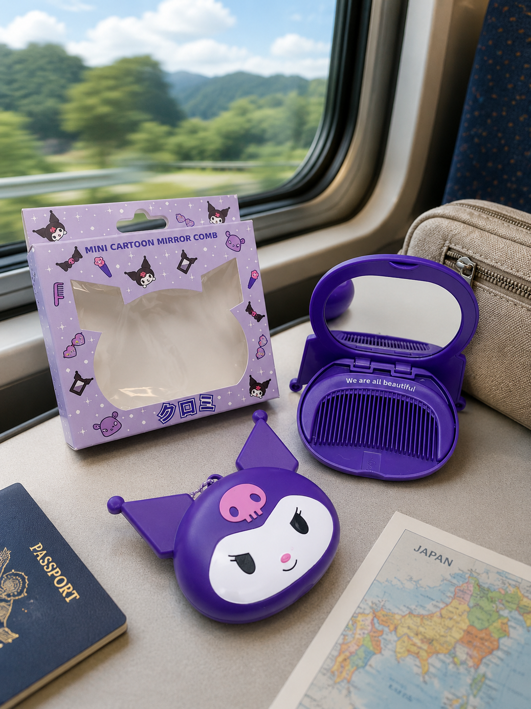 POCKET MIRROR AND COMB - KUROMI