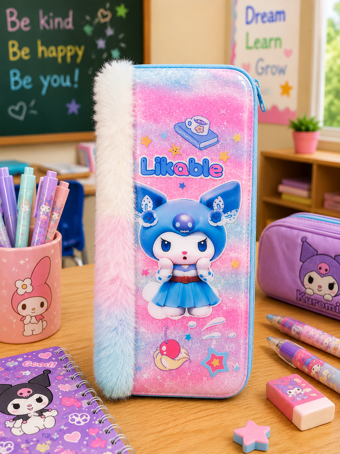 KUROMI PLUSH PENCIL CASE