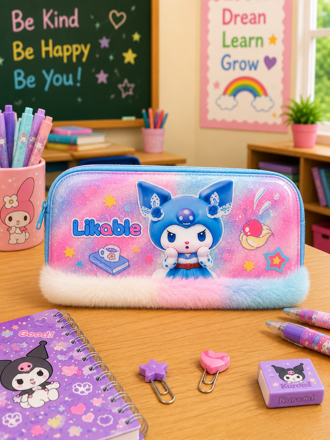 KUROMI PLUSH PENCIL CASE