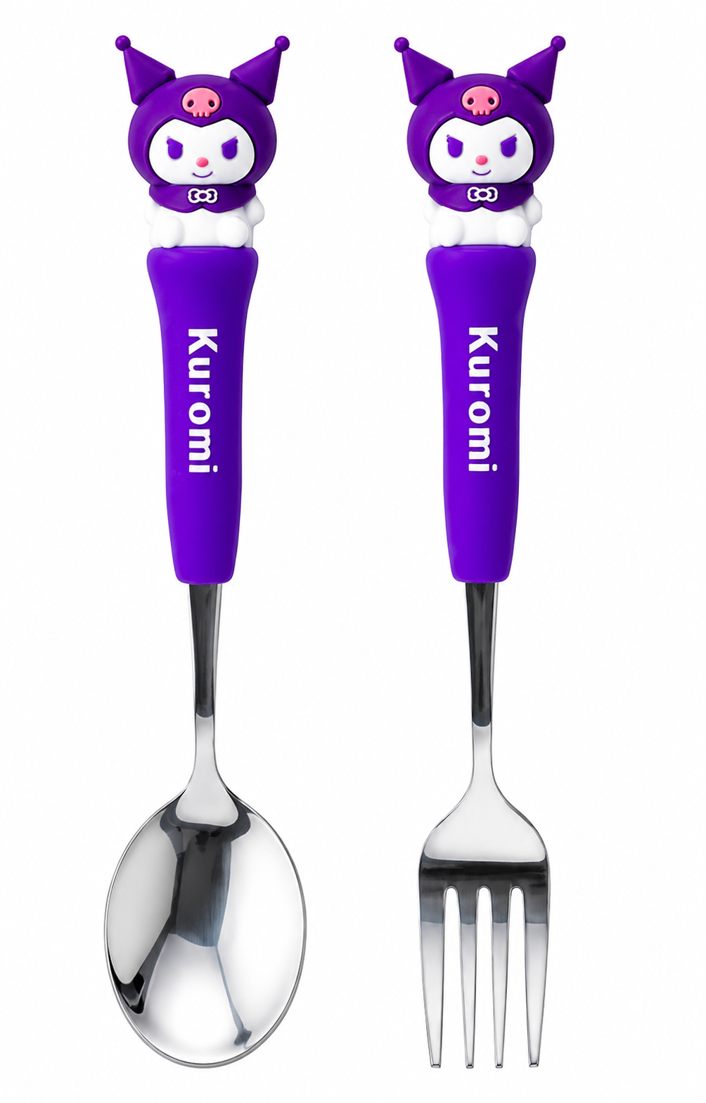 Kids Character Spoon & Fork Set with Storage Case